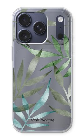 Tropical watercolor leaves