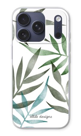 Tropical watercolor leaves