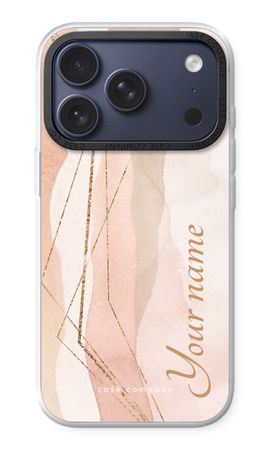 Gold Lines Namecase - Blush