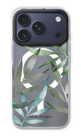 Tropical watercolor leaves