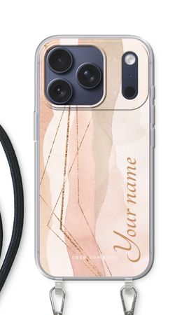 Gold Lines Namecase - Blush