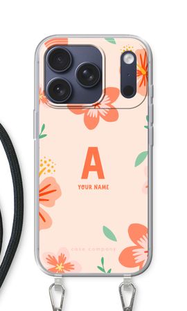 Tropical Pink Flowers Monogram