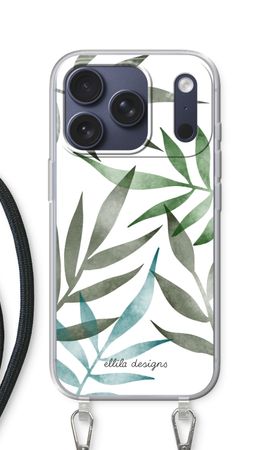Tropical watercolor leaves