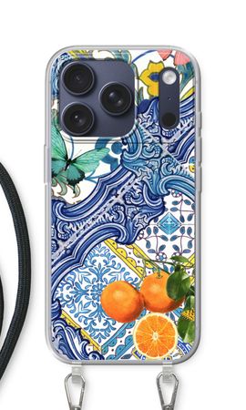 Blue tiles and oranges