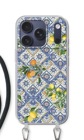Blue tiles, lemons and oranges - small