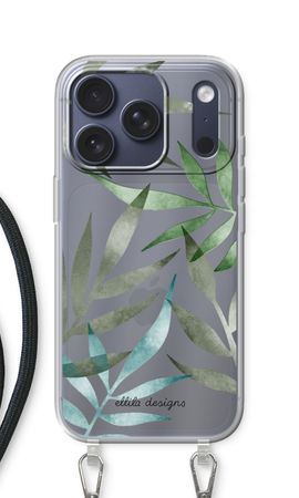 Tropical watercolor leaves