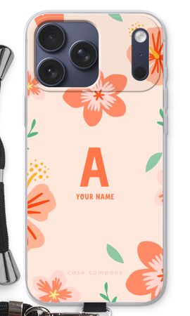 Tropical Pink Flowers Monogram