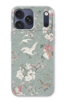 Japanese crane birds blossom