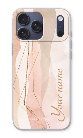 Gold Lines Namecase - Blush
