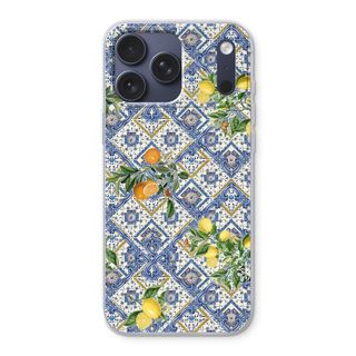 Blue tiles, lemons and oranges - small