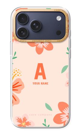 Tropical Pink Flowers Monogram