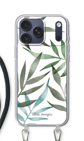 Tropical watercolor leaves