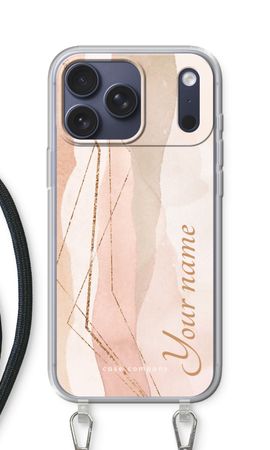 Gold Lines Namecase - Blush