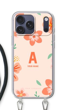 Tropical Pink Flowers Monogram