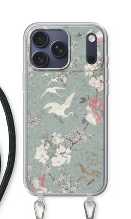 Japanese crane birds blossom