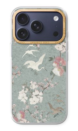 Japanese crane birds blossom