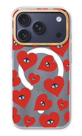 Red heart eyes