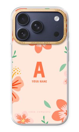 Tropical Pink Flowers Monogram