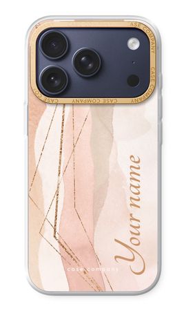 Gold Lines Namecase - Blush