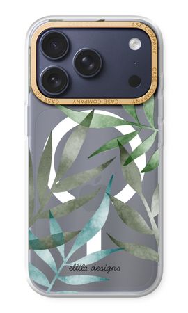 Tropical watercolor leaves