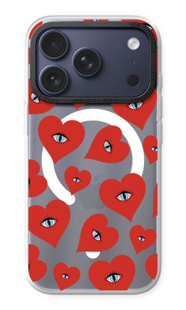Red heart eyes