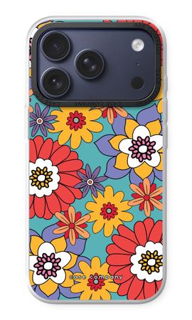 Retro Flowers - Blue