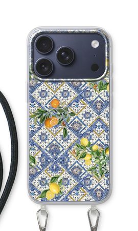 Blue tiles, lemons and oranges - small
