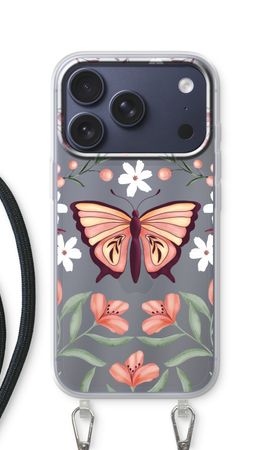 Papillon dans un monde floral