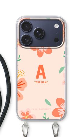 Tropical Pink Flowers Monogram