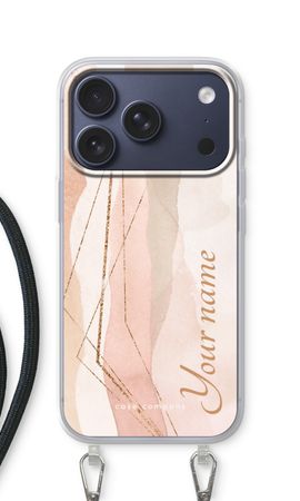 Gold Lines Namecase - Blush