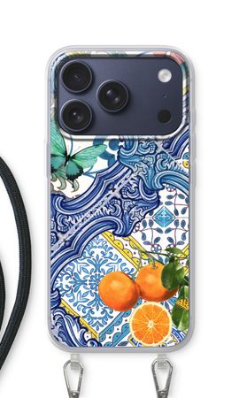 Blue tiles and oranges