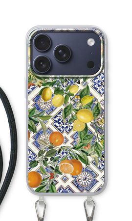 Blue tiles, lemons and oranges