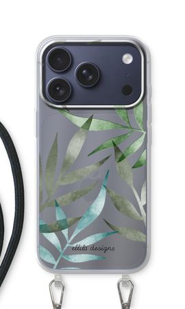 Tropical watercolor leaves