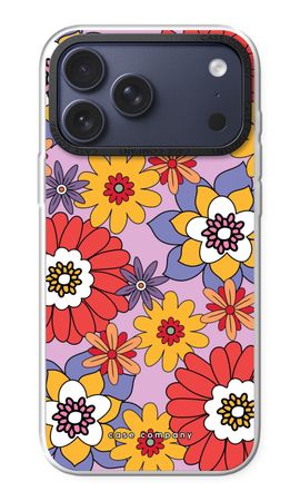 Fleurs rétro - violet