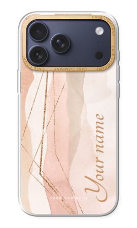 Gold Lines Namecase - Blush