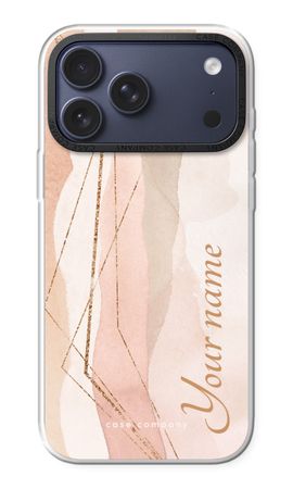 Gold Lines Namecase - Blush
