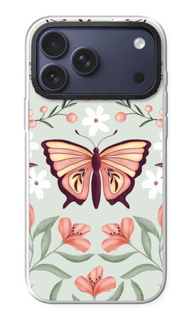 Schmetterling in einer blumigen Welt