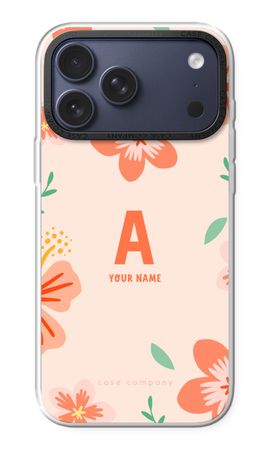 Tropical Pink Flowers Monogram