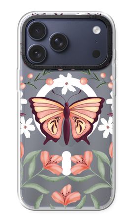 Schmetterling in einer blumigen Welt
