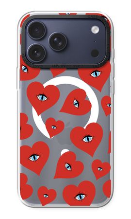 Red heart eyes
