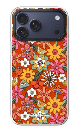 Fleurs rétro - Rouge