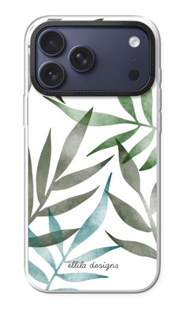 Tropical watercolor leaves