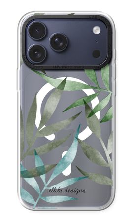 Tropical watercolor leaves