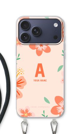 Tropical Pink Flowers Monogram