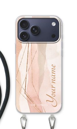 Gold Lines Namecase - Blush