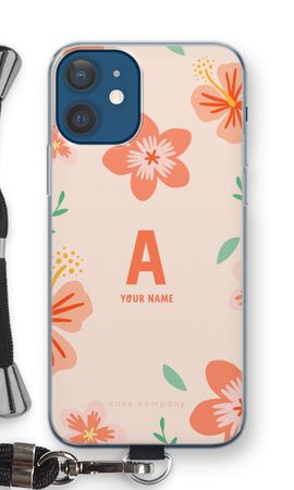 Tropical Pink Flowers Monogram