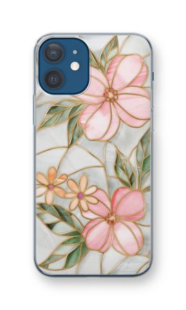 Orange stained glass flower