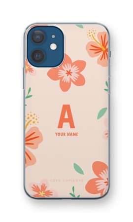 Tropical Pink Flowers Monogram