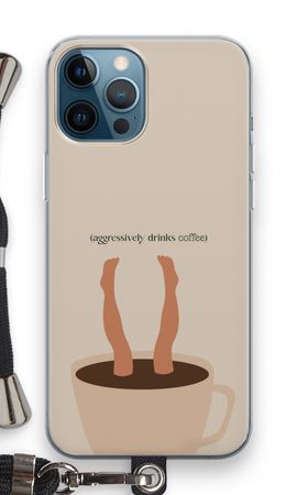 Aggressively drinks coffee