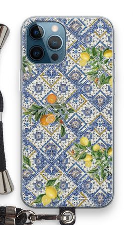 Blue tiles, lemons and oranges - small